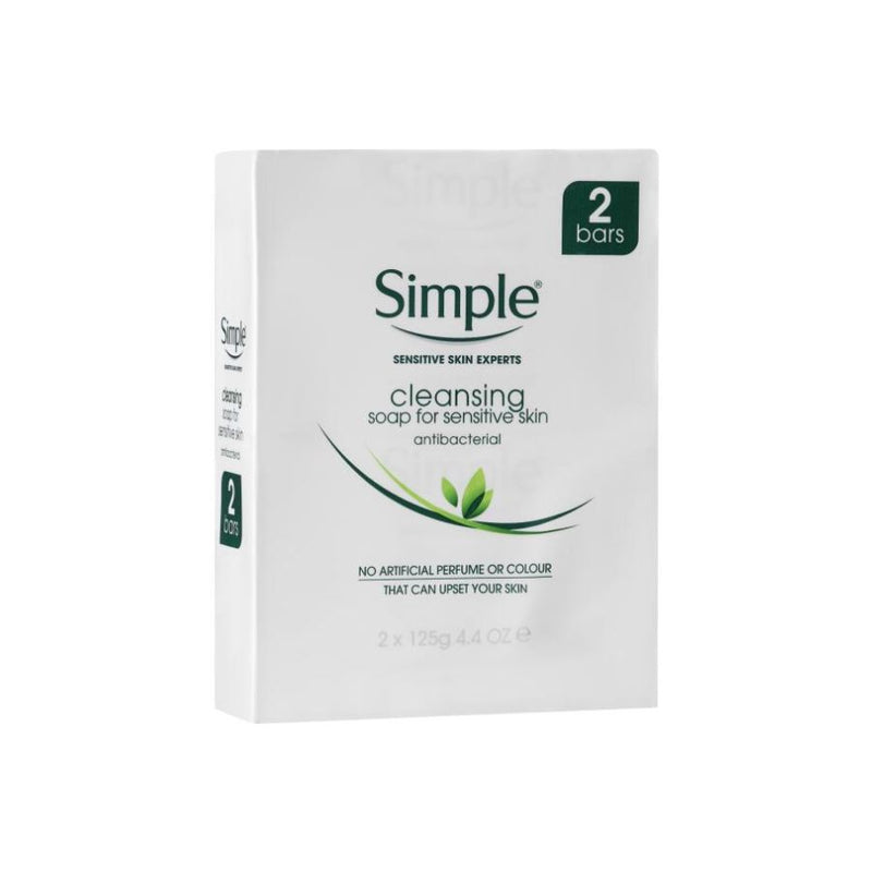 Simple Soap Antibacterial Twin 125g <br> Pack size: 24 x 125g <br> Product code: 336112