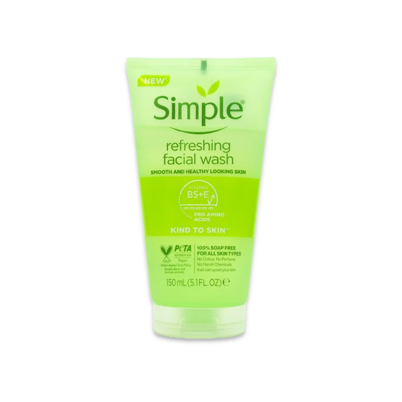 Simple Kind To Skin Refreshing Facial Wash Gel 150ml <br> Pack Size: 6 x 150ml <br> Product code: 226330