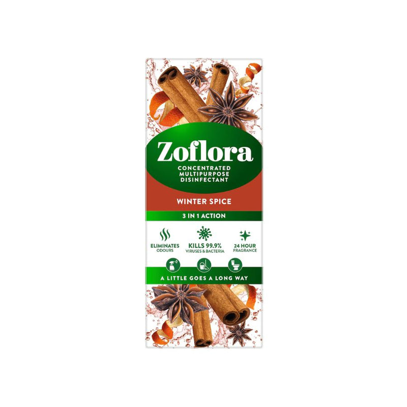 Zoflora Concentrated Multipurpose Disinfectant Winter Spice 500ml <br> Pack size: 1 x 500ml <br> Product code: 455527