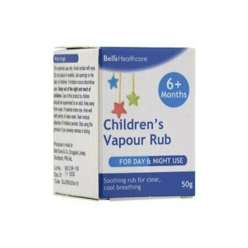 Bells Children Vapour Rub 50g <br> Pack size: 6 x 50g <br> Product code: 197124