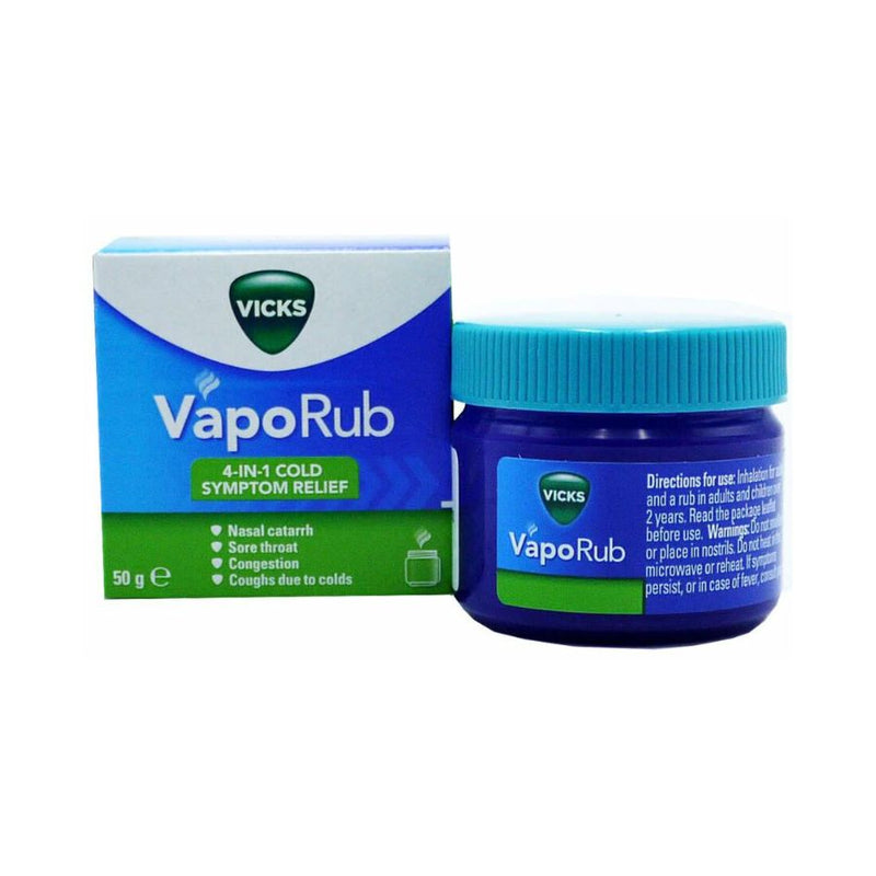 Vicks Vaporub 50g <br> Pack size: 6 x 50g <br> Product code: 197121