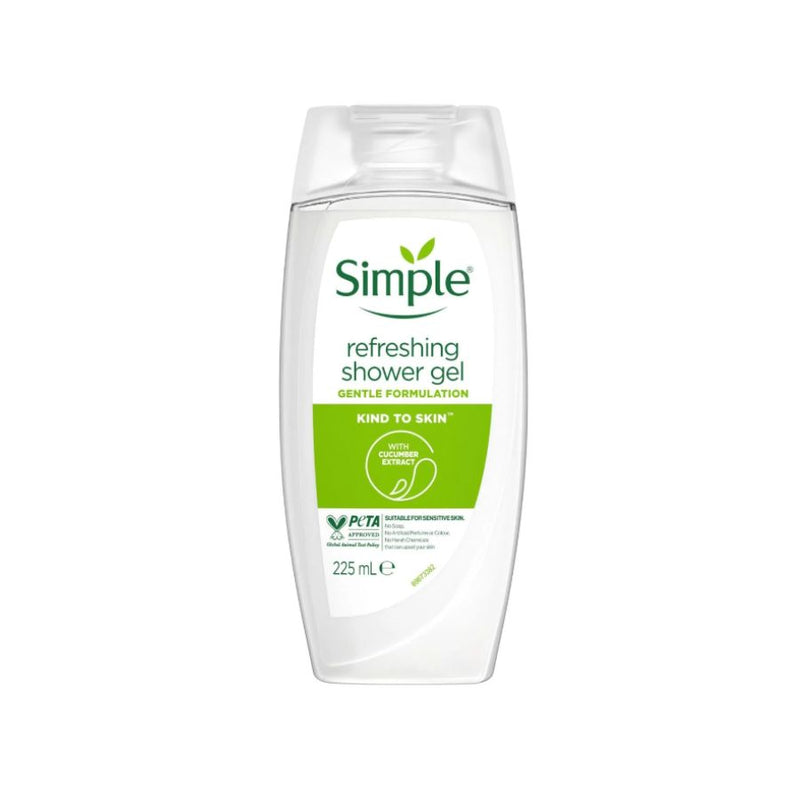 Simple Shower Gel Refreshing 225ml <br> Pack size: 6 x 225ml <br> Product code: 316951