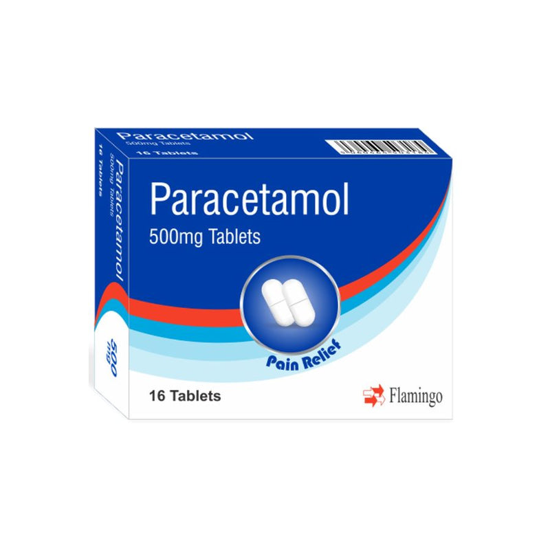 Flamingo Paracetamol 500mg Caplets 16's <br> Pack size: 6 x 16's <br> Product code: 176059