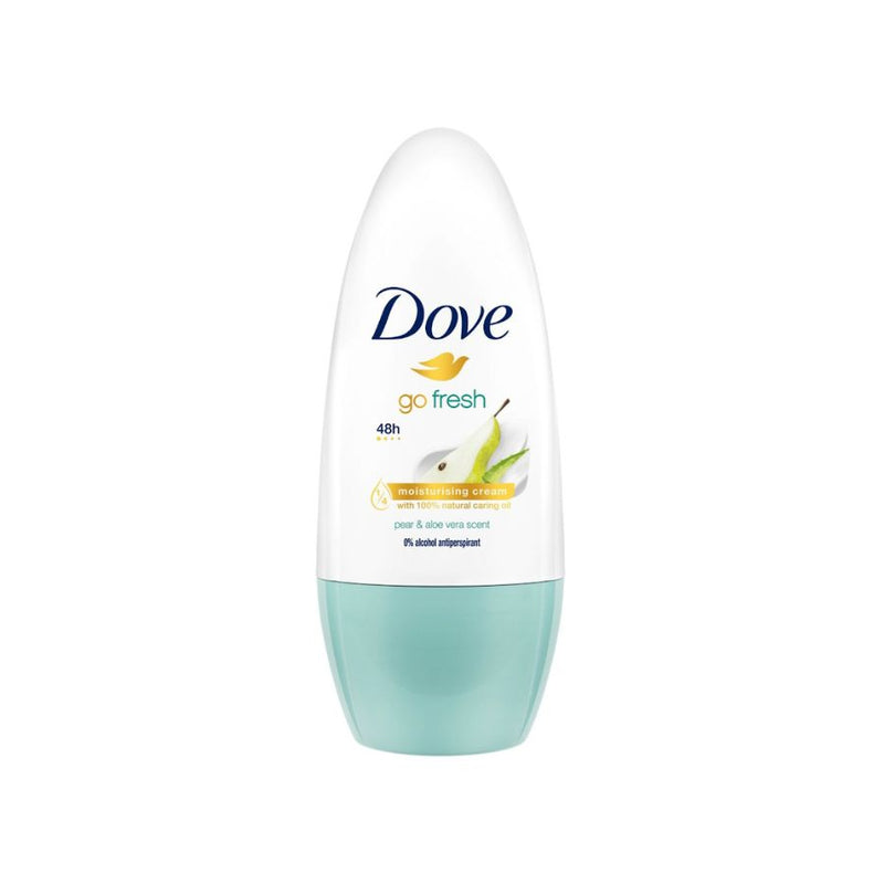 Dove Roll On 50Ml Pear & Aloe Vera <br> Pack size: 6 x 50ml <br> Product code: 271187