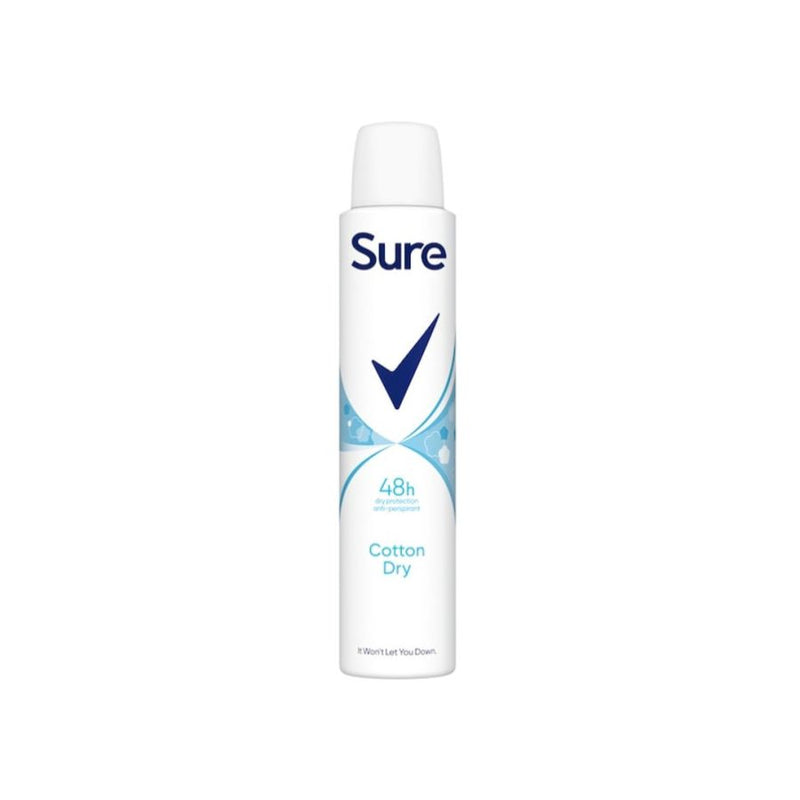 Sure Antiperspirant 150Ml Cotton Dry Fresh <br> Pack size: 6 x 150ml <br> Product code: 275551