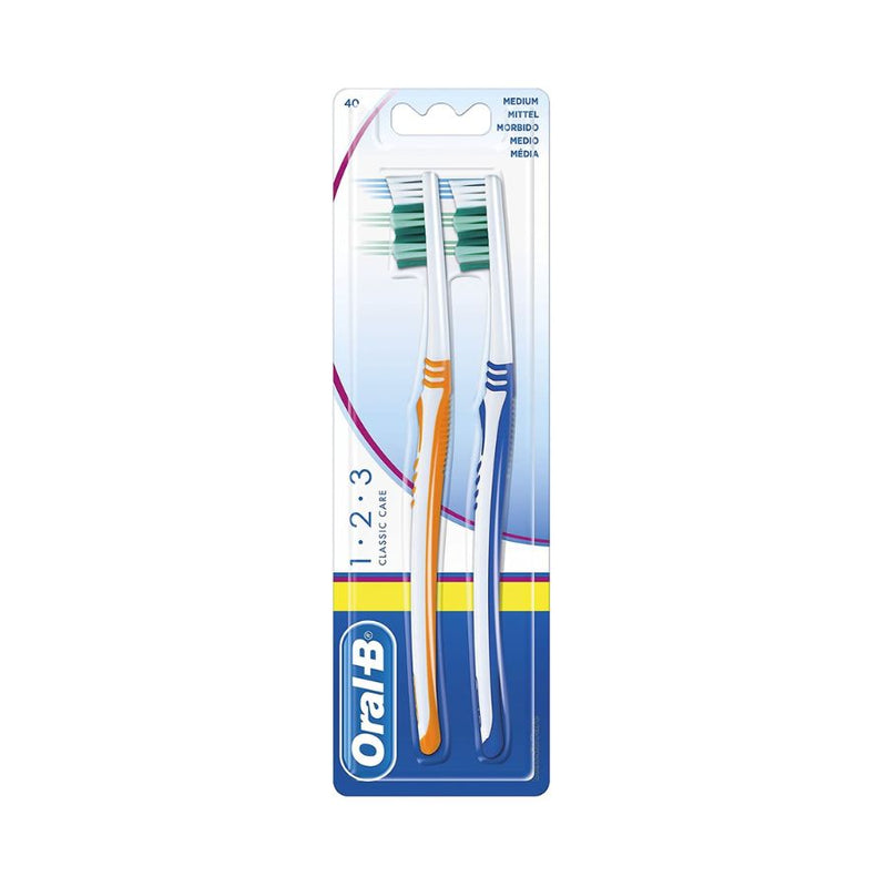 Oral B Toothbrush Classic Twin 40 Medium CDU12 <br> Pack size: 6 x 2's <br> Product code: 302692